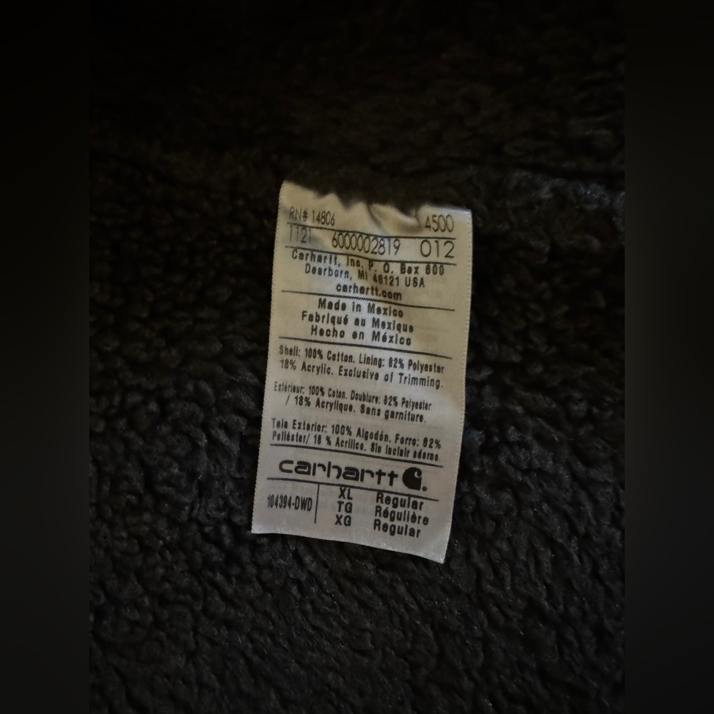 Carhartt Vest Relaxed Fit Washed Duck Sherpa-Lined Vest
"Driftwood" Men's XL - Picture 6 of 7